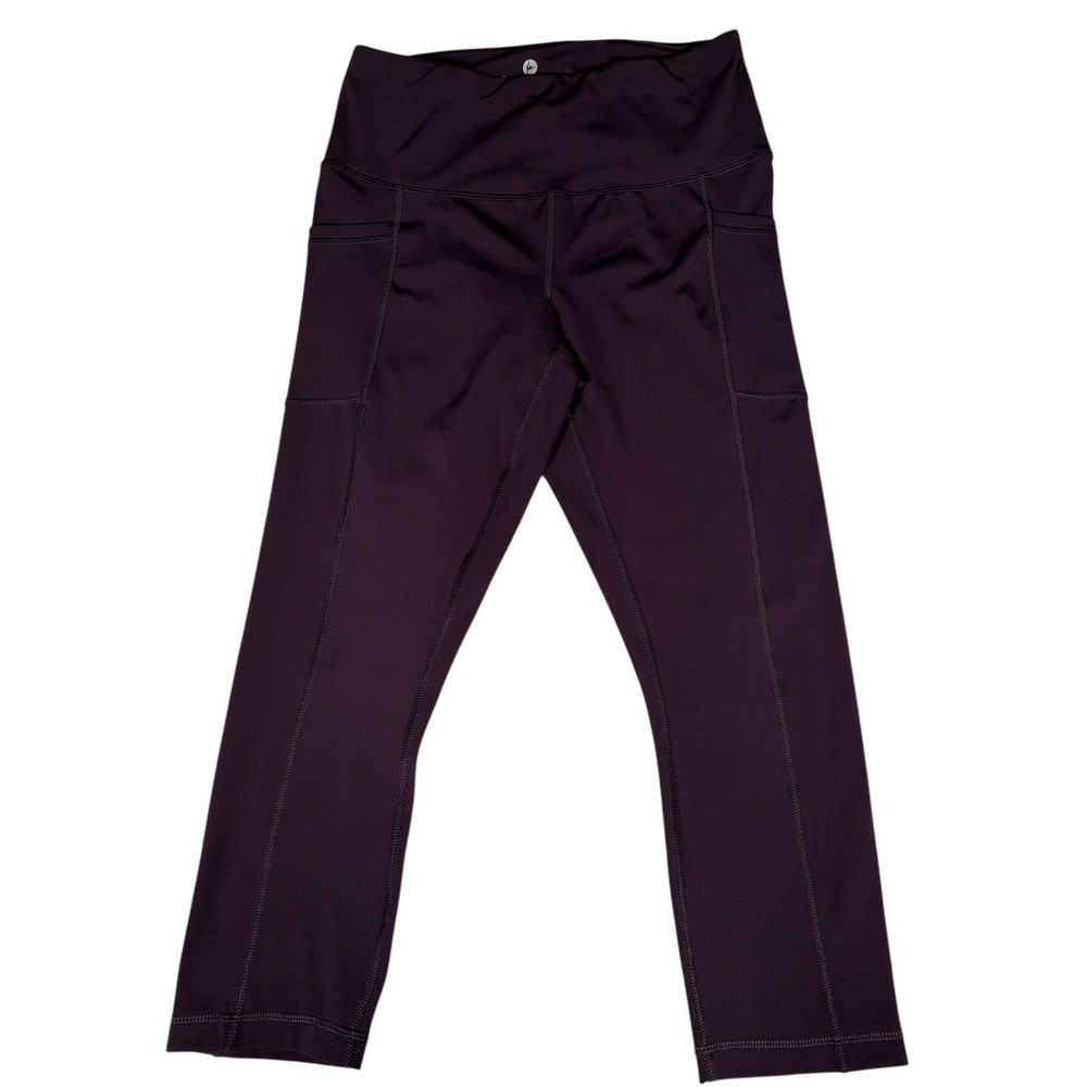 90 Degree by‎ Reflex Womens Leggings M Purple Yoga Pants Pockets Stretch